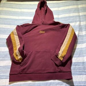 Brixton Men's Burgundy and Red Hoodie